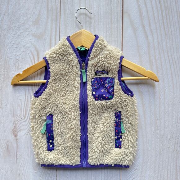 Patagonia Baby 12-18M Sherpa Deep Pile Retro X Fleece Vest Jacket Outdoors - Picture 1 of 6